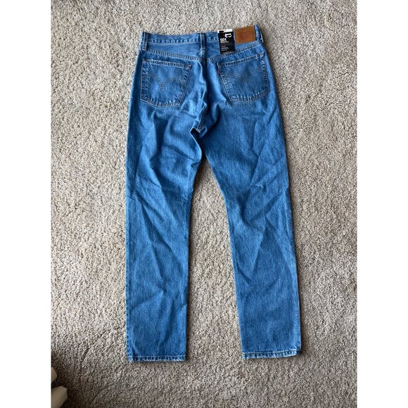 NWT Women's Levi's 501 Size 30 x 32 High Rise Straight Leg Cotton Jeans Blue - Picture 7 of 8